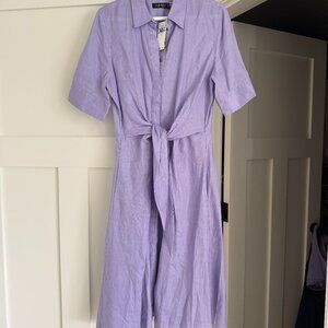 Lauren Ralph Lauren Women's Linen Shirtdress Size 14 NWT